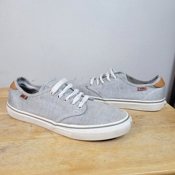 VANS Ortholite Sneakers, Heather Gray w/ Leather Accent, Womens Size : 9.5 - Picture 2 of 15